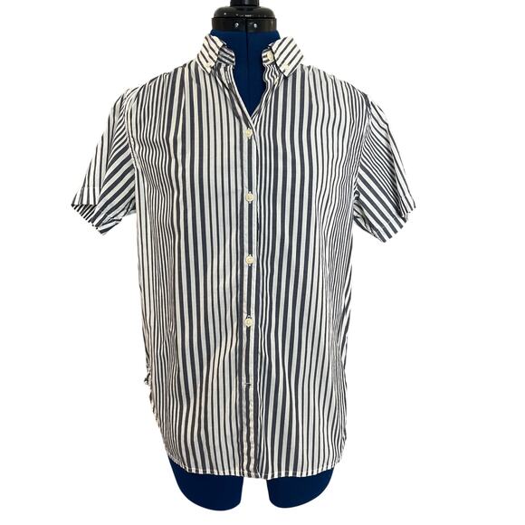 J.Crew Classic Collared Short Sleeve Button Up Size S Preppy Casual Minimalist - Picture 1 of 10